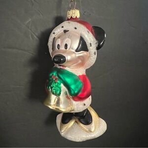 Vintage Christmas Ornament Disney Minnie Mouse Blown Glass